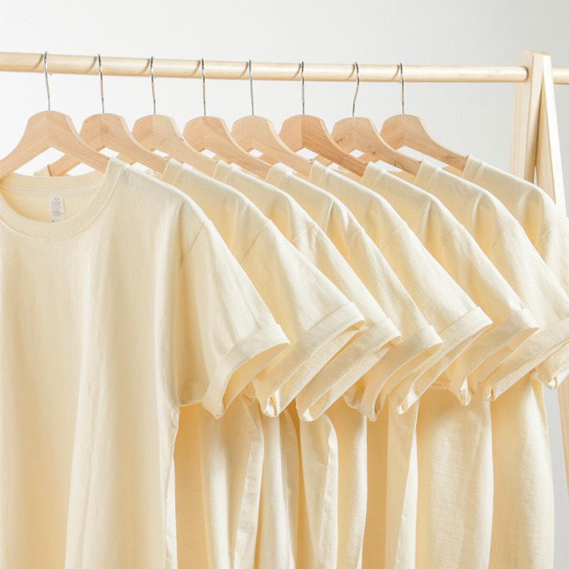 Футболка с короткими рукавами из плотного хлопка, мужская свободная однотонная нижняя рубашка, летняя футболка для мужчин и женщин