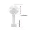 Handheld Fan Table Fan Compact Lightweight Portable Fan for Office Home Dorm White