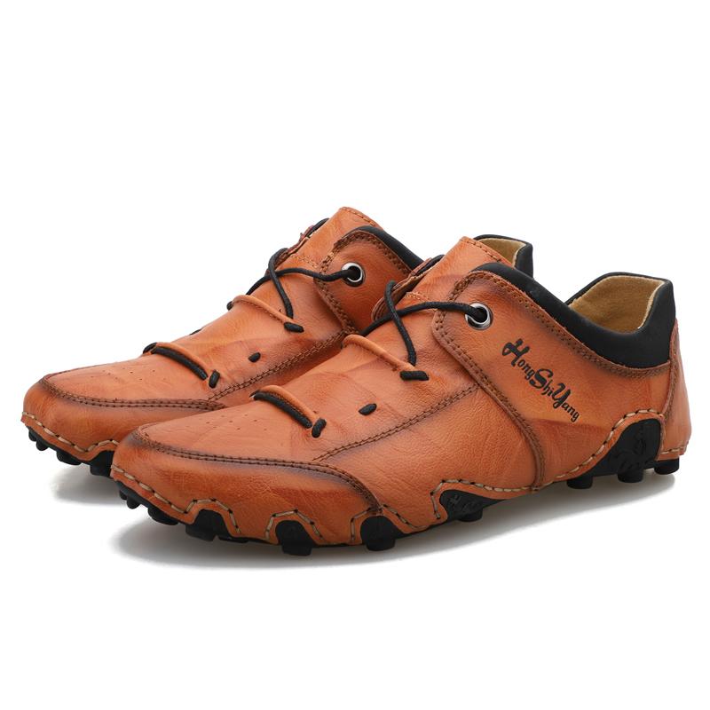 Men's New Leather Outdoor Sports Shoes Casual Shoes Business Leather Board Shoes