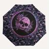 Gothic Skull & Floral Patterned Roundel - Decorative Wall Art or Fabric PanelUmbrella, Portable 3-Fold Umbrella for Men & Women,Christmas Gift ES128