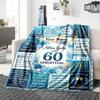 Happy 60Th Birthday Wishescustomize Your Name Blanket Warm Comfortable And Soft Blankets Are Suitable For Home Lunch Break Blanket Office Sofa Sofa
