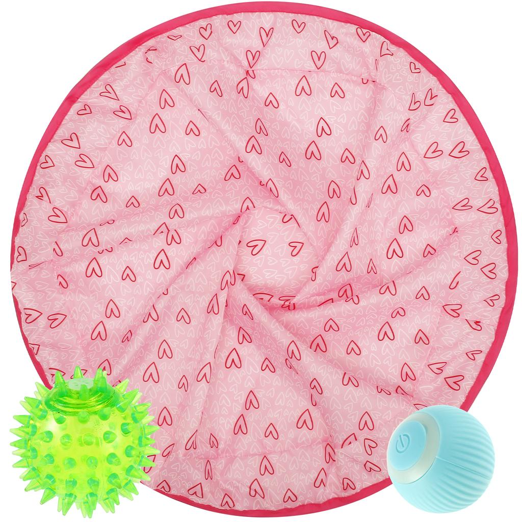 Электрические игрушки для кошек с USB-разъемом, имитирующие интерактивную охотничью игрушку, набор мячей с чехлом для игрушечного мяча, игрушка для избегания препятствий для домашних животных