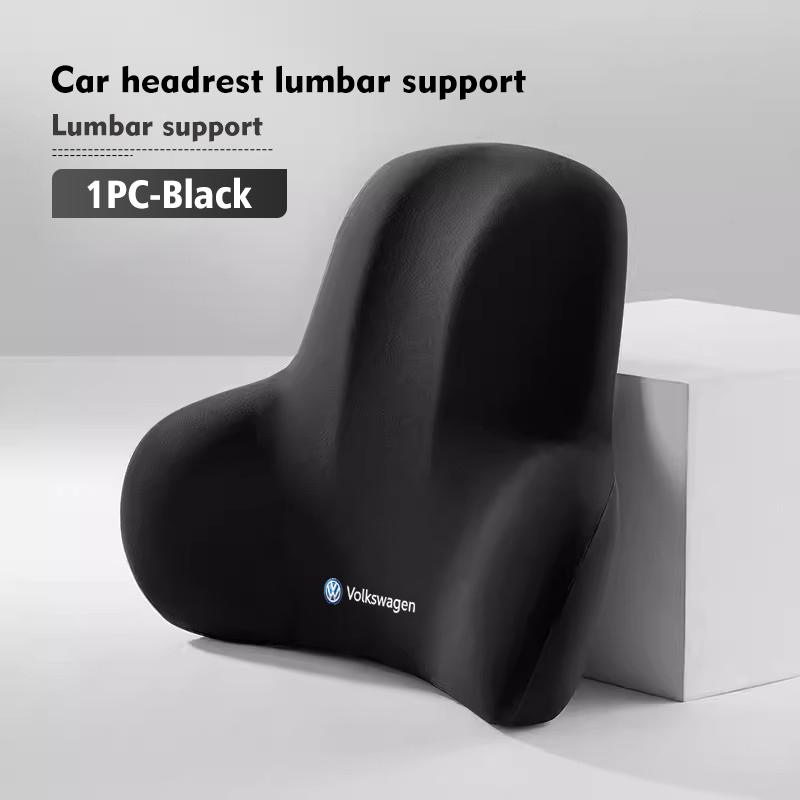 T28Emblems Car Headrest U-shaped Neck Pillow Lumbar Support Accessories For Volkswagen VW Scirocco Passat Polo B5 B6 B7 CC Tiguan S