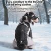 Warm Dog Coat 4 Legs Fullbody Covered Windproof Winter Dog Vest with Harness Reflective Turtleneck Dogs Snowsuit Puffer Jacket