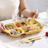 1/4 шт. Пищевая тарелка квадратная домашняя кухня многоразовая обеденная тарелка для взрослых порционный контроль диета 3 отделения безопасна для микроволновой печи