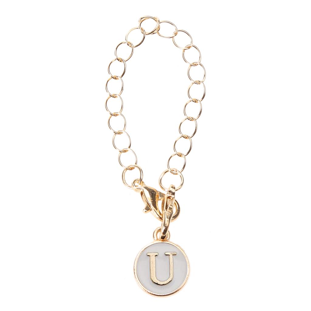 Буква Шарм Аксессуар для Чашки Уникальный Круглый Шарм для Ручки для Брелока Рюкзака Цепочка для Ручки Водяной Чашки с Застежкой-Лобстером