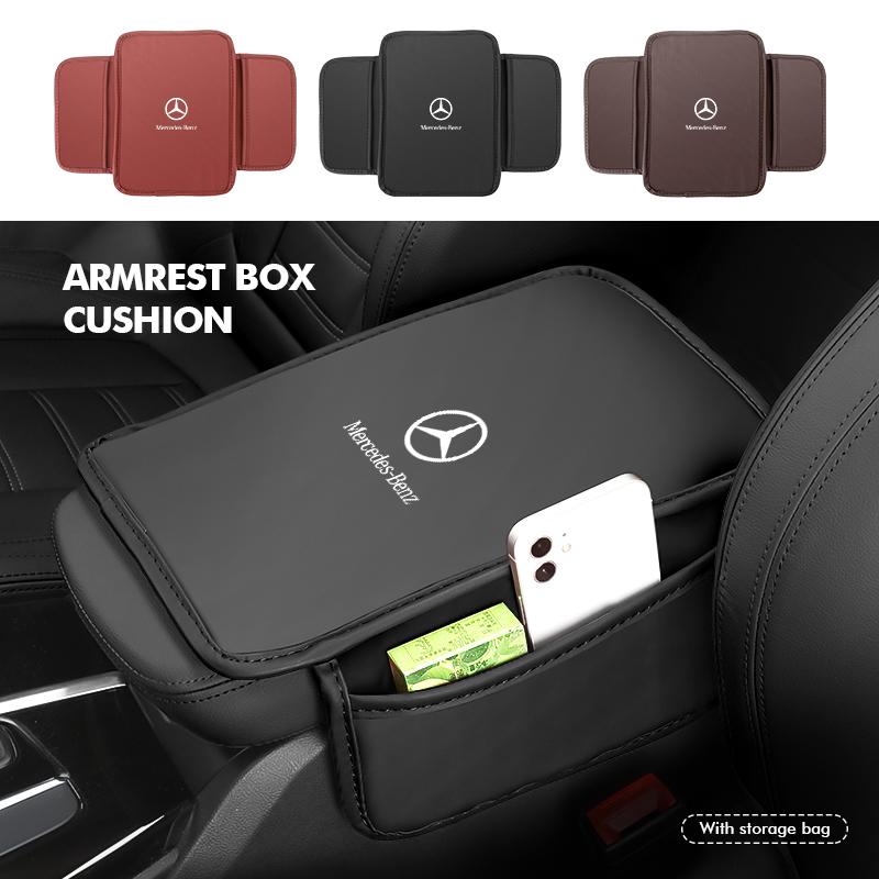 WLG4 Car Center Console Armrest Dust-proof Storage Protector Mat For Mercedes Benz W211 W124 W176 W177 C180 C200 C260 C300 GLC CLE
