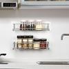 Органайзер для специй 2-ярусная полка для специй Стойки для хранения Настенный для кухонного шкафа Кладовой Дверцы