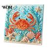 Relaxing Weekend Creative Project Ocean Faux Pearl Painting Kit, Marine Life 3D Art DIY Handmade Wall Supplies Sea Turtle Fish Picture Craft