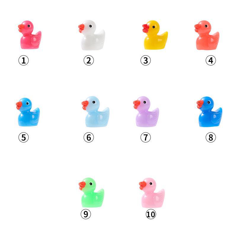 Миниатюрные желтые кукольные аксессуары для уток - Креативные украшения для микропейзажей и подвески из смолы