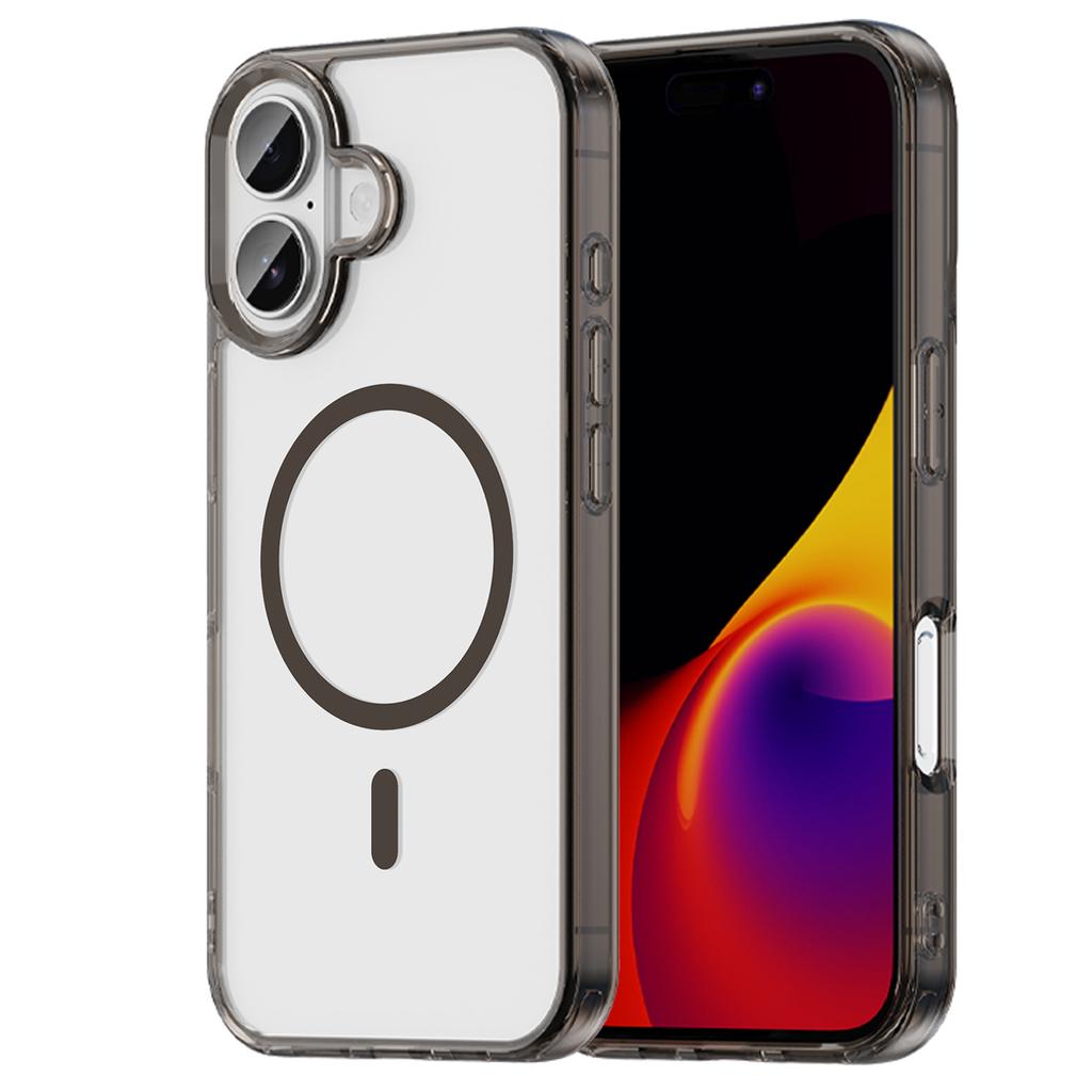 For iPhone 16 Phone Case, Magnetic Shockproof Transparent Cover for iPhone 16