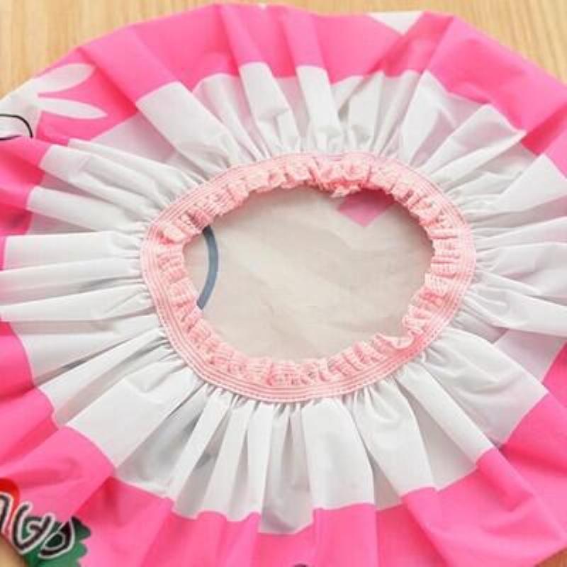 Cartoon Animal Shower Caps Waterproof Shower Bath Hair Cap For Baby Children Reusable Lace Elastic Band Bathing Accessories