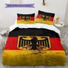Vintage Germany Eagle Flag Black Red Gold Print 3 Pieces Duvet Cover Set National Symbol Bedding Bedroom Decor Without Pillow Core Comforter
