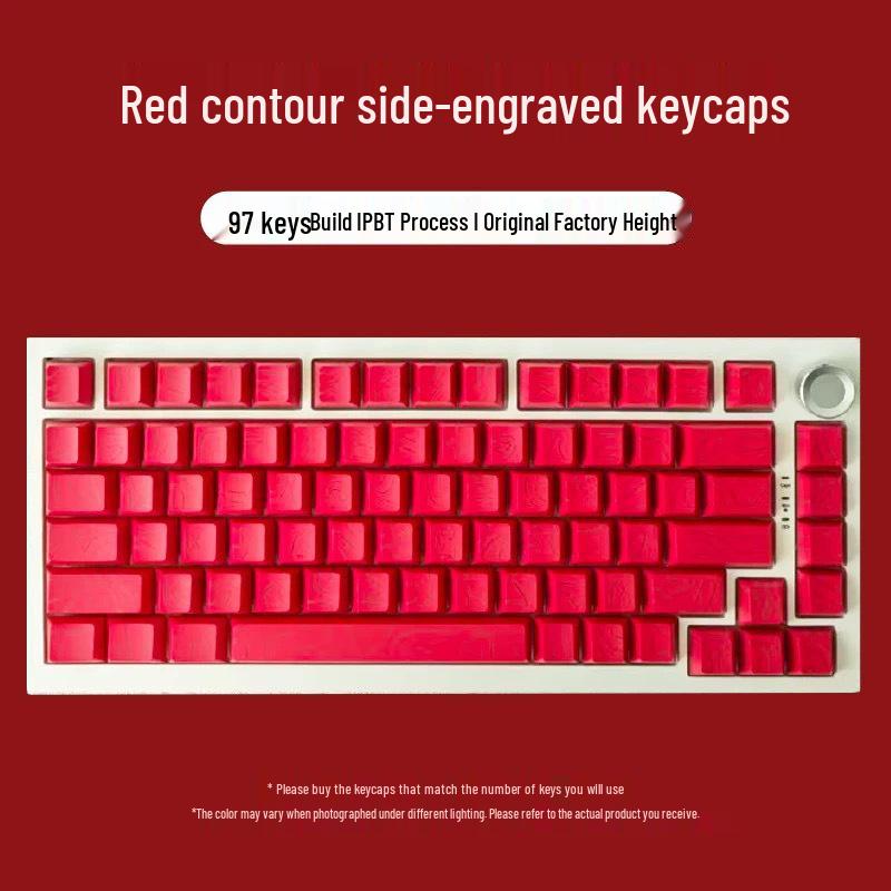 Прозрачные кейкапы Contour 4.0 Gradient - Оригинальная высота, Трескающиеся символы, 6087108 Пользовательская механическая клавиатура