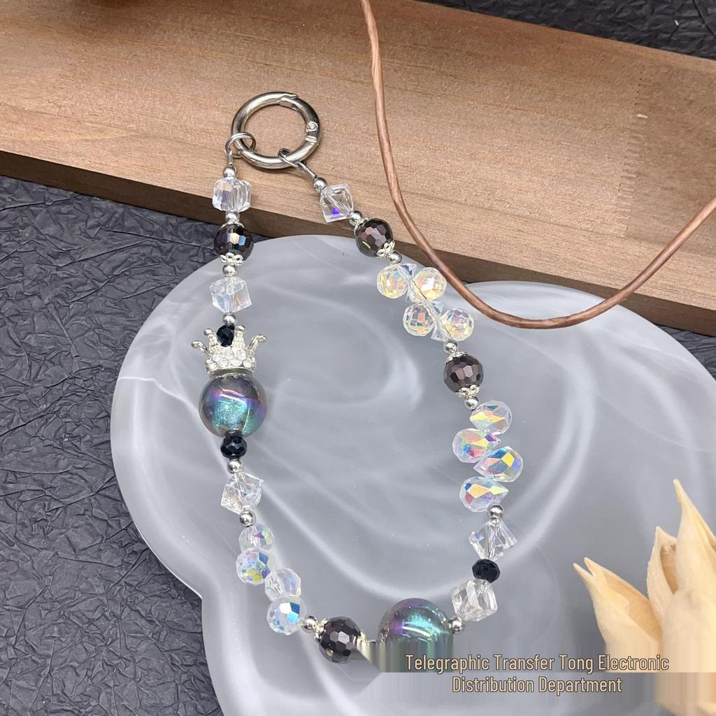 Кристальный Стразовый Корона Телефонный Шнурок и Брелок - Милый Шарм Аксессуар и Маленький Подарок