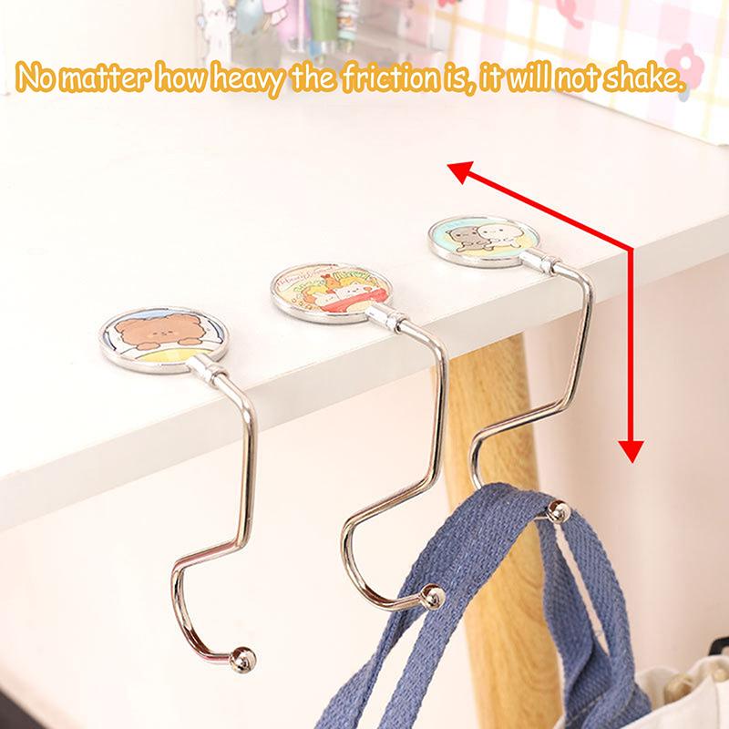 Складной крючок для стола для студента, органайзер для женской сумки, боковой крючок для офисного стола, складной крючок для сумки, вешалка для кошелька, держатели для сумочек