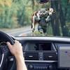 Car Charm Auto Rearview Mirror Ornament with Lanyard Adorable Cat Design Animal Pendant Hanging Decoration Car Interior Accessories