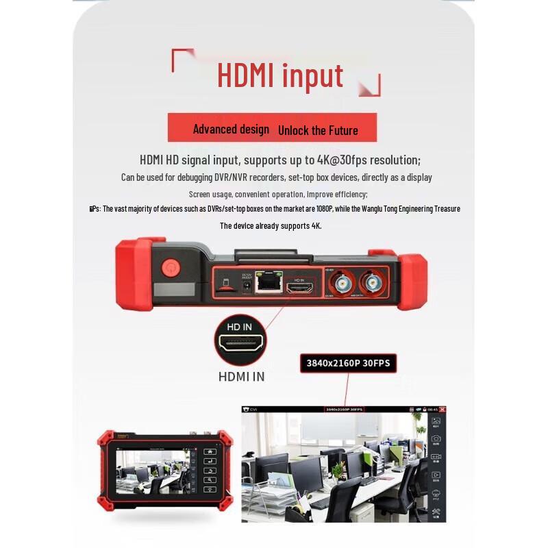 WANGLU IPC-5100C Сетевой и видеотестер CN вилка (адаптер в комплекте)