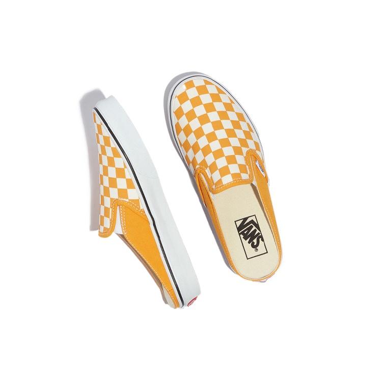 Vans Checkerboard Mule Slip-On Skate Sneakers 'Yellow White' Men's VN0A4P3UWOF
