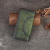 Women's Embossed Genuine Leather Zipper Clutch - Retro Ethnic Style Wallet