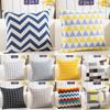 Design Nordic Ins Plush Geometric Black Yellow Sofa Pillow Pillow Cushion