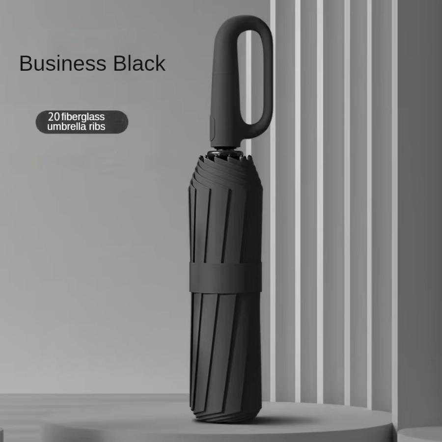 Зонт от солнца и дождя, ветрозащитный, прочный, автоматический, складной, с большой ручкой-пряжкой, 20 спиц, двойной каркас