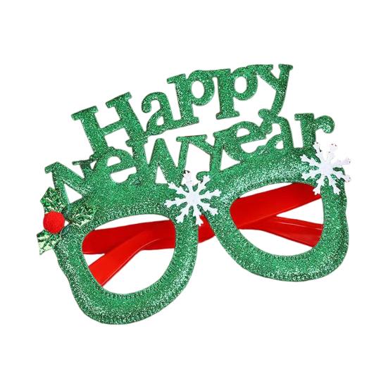 С Новым годом Аксессуар Блестящий 2026 Ободок Блестящие очки для Рождества Вечеринка в канун Нового года Принадлежности