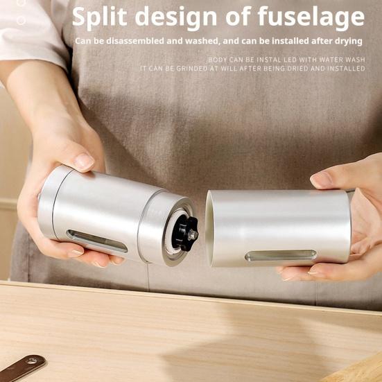 Кофемолка из нержавеющей стали с ручным приводом, регулируемая толщина, ручной шлифовальный инструмент для кофейных зерен, орехов, специй