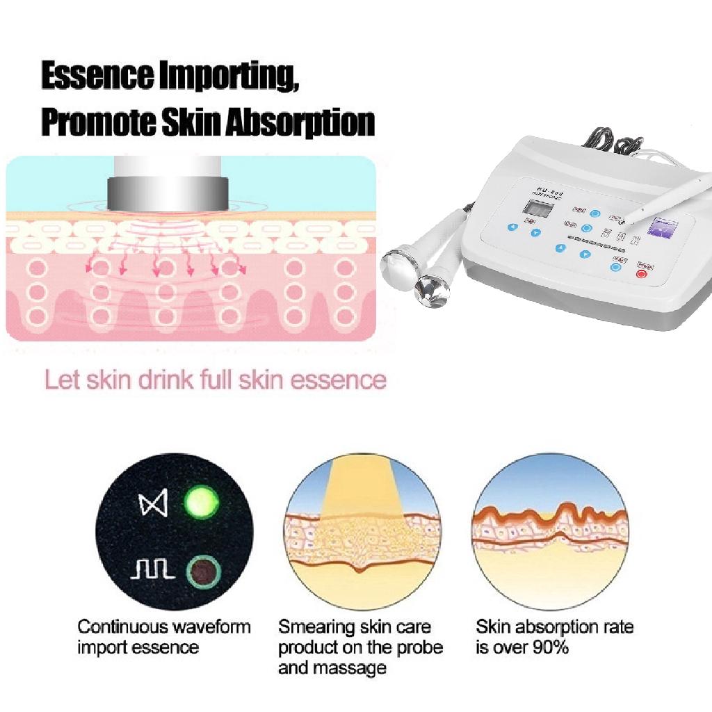 2 в 1 ультразвуковой массажер для лица высокочастотный ультразвуковой аппарат для ухода за кожей лица против морщин