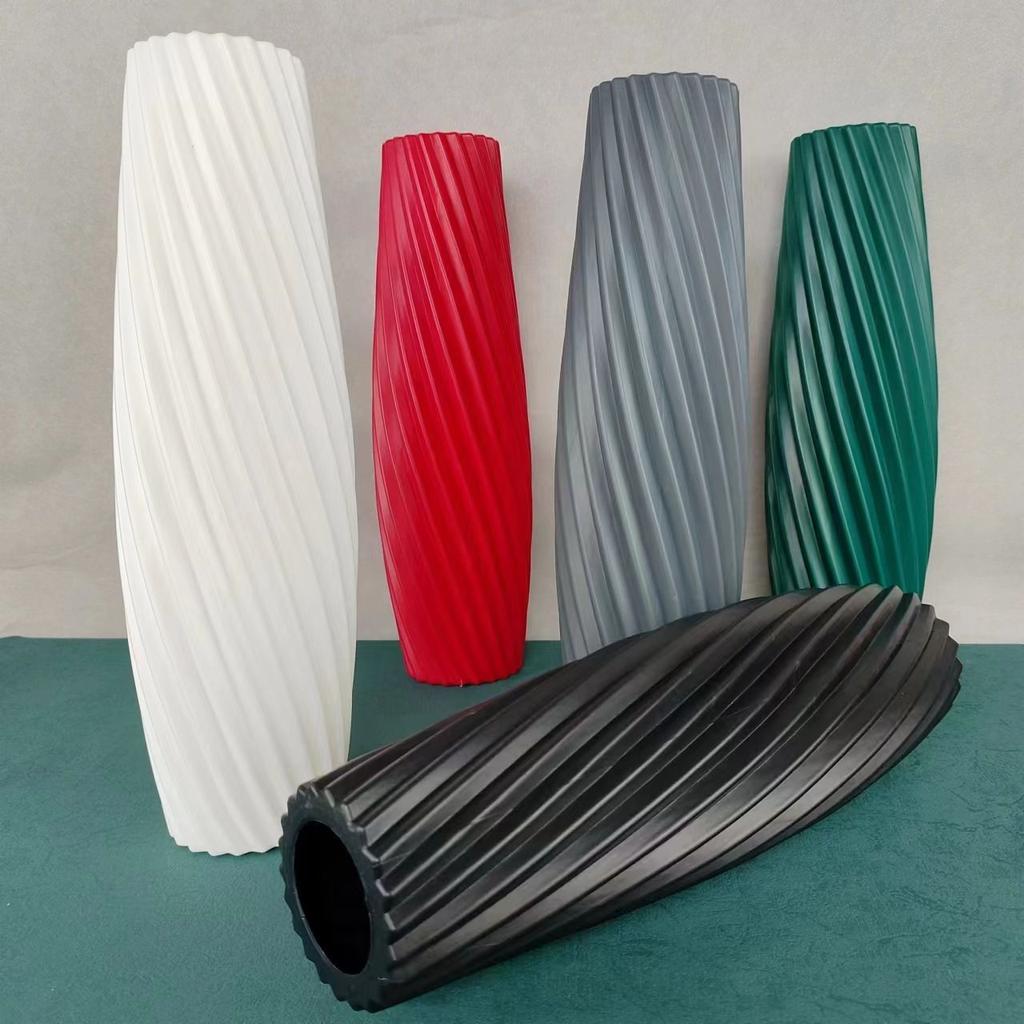 Украшение вазы для цветов Домашняя пластиковая ваза Белая имитация керамического цветочного горшка