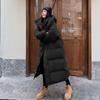 Winter Warm Pink Hooded Long Women Parkas Thick Cotton Padded Windproof Parcas Overcoat Casual Loose Snow Wear Oversize Bread Jacket Cotton Jacket