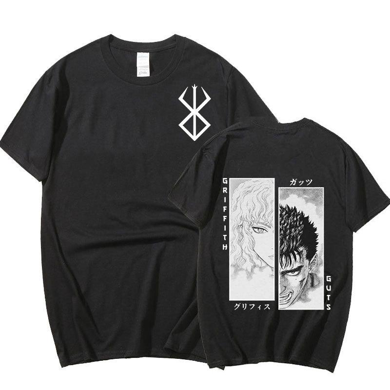 2024 Anime Berserk Tshirt Summer Men Women Cotton Oversized Short Sleeve T Shirt Print T-shirt Tops 2024 Tee Trend Fans Clothes