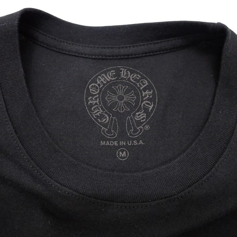 CHROME HEARTS 2212-304-0794-0990 M Short sleeve T-shirt black cotton mens
