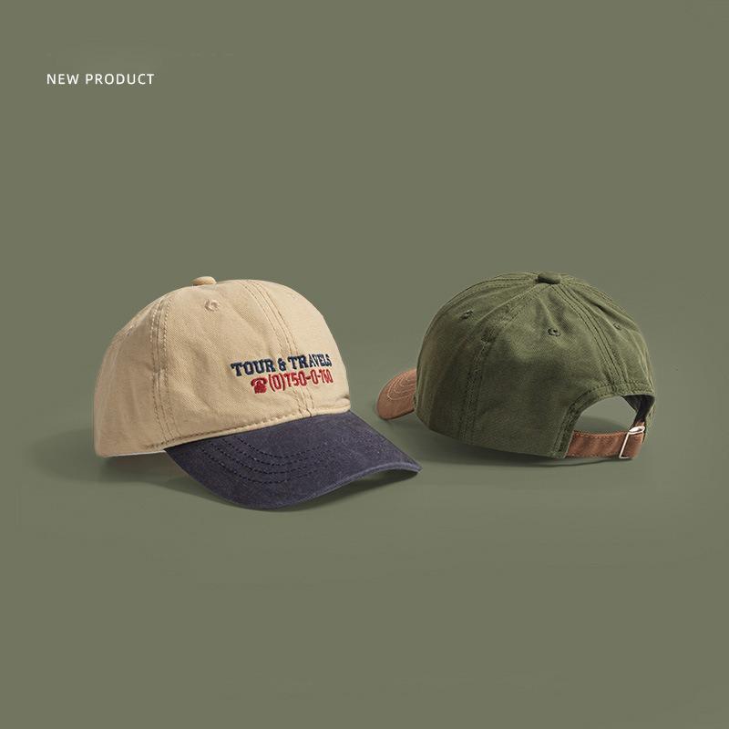 Ретро цветовая гамма бейсболка детская уличная солнцезащитная вышивка мягкий верх мужская показать лицо маленькая родитель-ребенок кепка с козырьком прилив