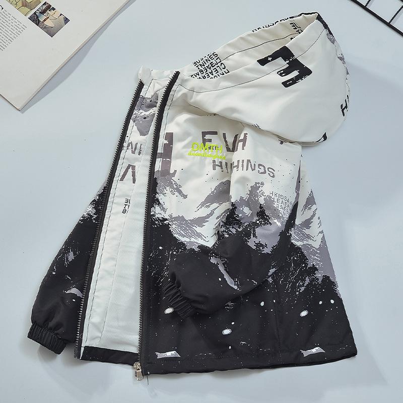 Детские весенне-осенние пальто для мальчиков в иностранном стиле, весенняя одежда, постепенная штормовая куртка, повседневные детские весенние топы