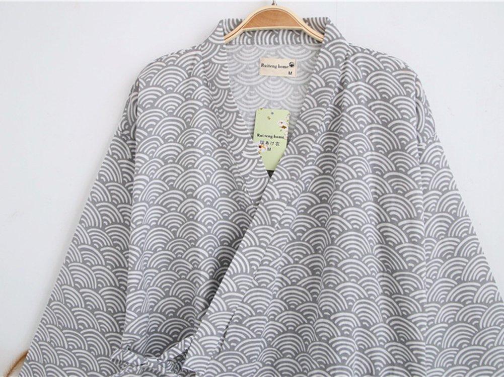 Мягкий к японскому домашнему халату, джинбэ, пижаме, юкате, мужскому, женскому, 100% хлопок, прикосновение, стиль, застежка, ночная одежда, носить,