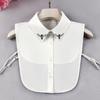 Fake Collar Decoration Versatile Shirt Collar Sweater Accessories White Chiffon Beaded Fake Collar Women'S Shirt Collar