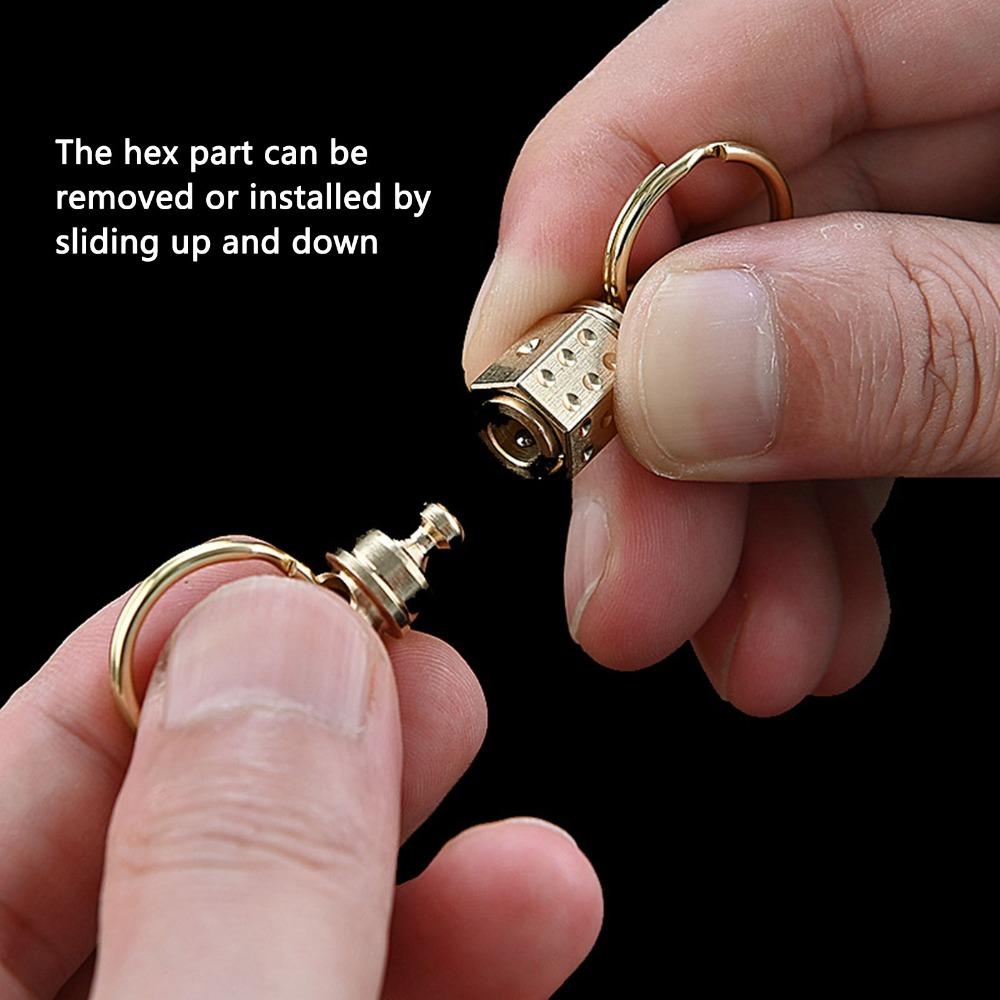 360° Rotation Key Rings Brass Snap Lock Holder Durable Keychain  Outdoor Activities