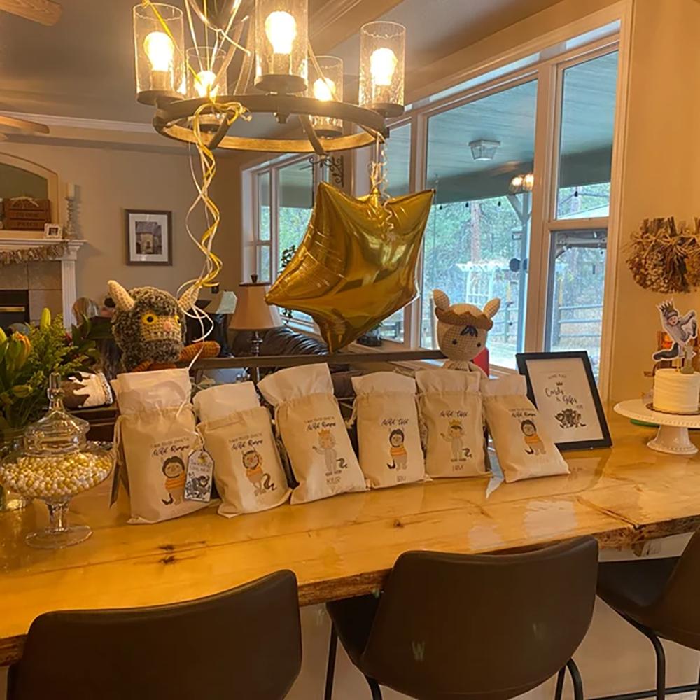 Custom Wild Monster Things Favor Bag Wild Rumpus Birthday Party Decor Kindergarten NewBorn Baby Shower Back To School Gift