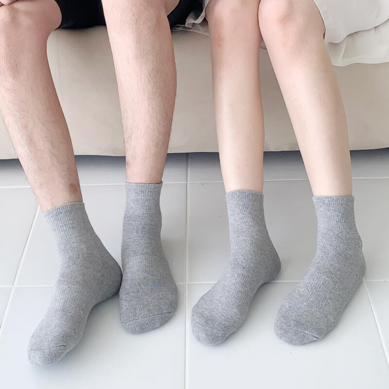 [Набор из 5 пар] Мужские и женские короткие носки с двойной cushioning и сетчатой структурой