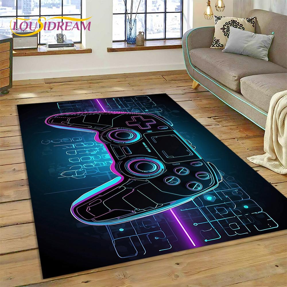 Retro GamePad Games Console Game Boy Cartoon Carpet Rug for Bedroom Living Room Home Sofa Decoration,kids Large Decor Floor Mat