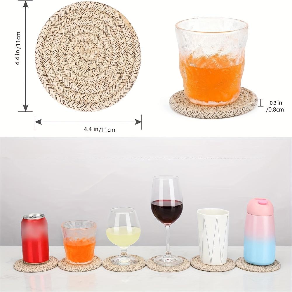 9 шт./упаковка 8 подстаканников с 1 подставкой, Впитывающие хлопковые подставки, Минималистичный набор подстаканников для домашнего декора, Защита деревянной столешницы