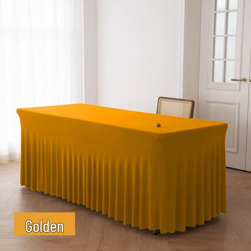 Эластичная скатерть для свадебного банкета, прямоугольная юбка 6 футов, для вечеринки в отеле