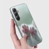 Pink Cat Hand Phone Case for Samsung A16 A26 A36 A56 A17 A37 A57 A07 A06 A02S A03 A04S A05S Galaxy Note 20 10 A50S A71 A51 A31 A
