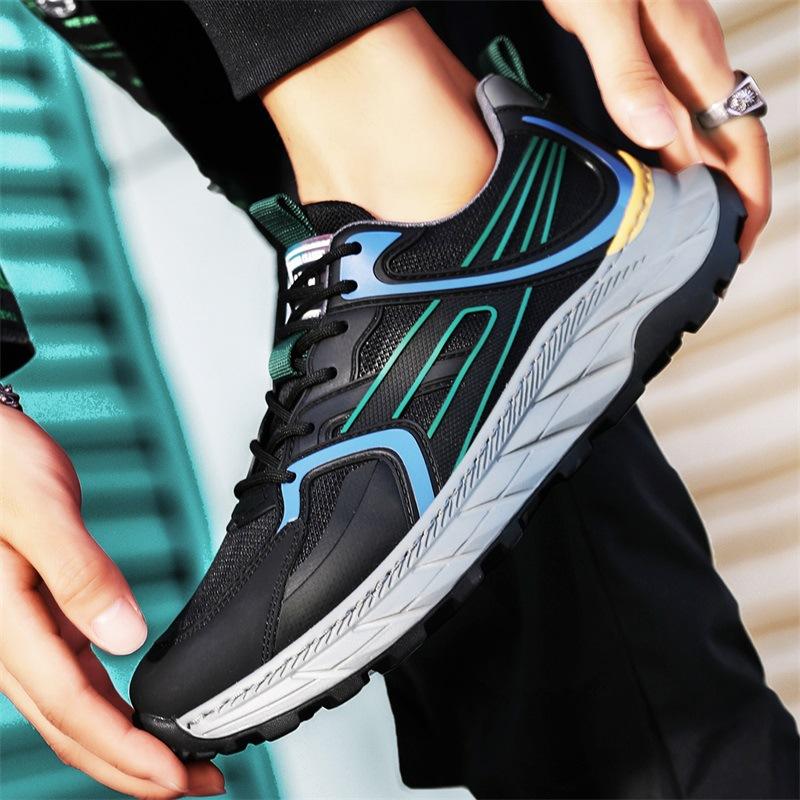 Мужская дышащая спортивная обувь для бега с летающей тканью, модные повседневные сетчатые кроссовки, уличные легкие кроссовки