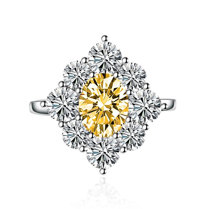 BELLA BOX Opening Resizable Rings For Women Zircon Engagement Party Fine Jewelry Gift