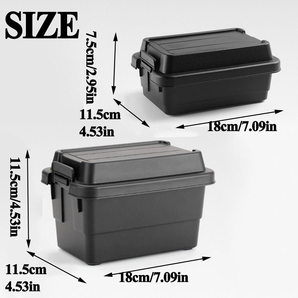 Durable Camping Storage Box Plastic BBQ Utensils Organizer Gift Mini Storage Box Travel