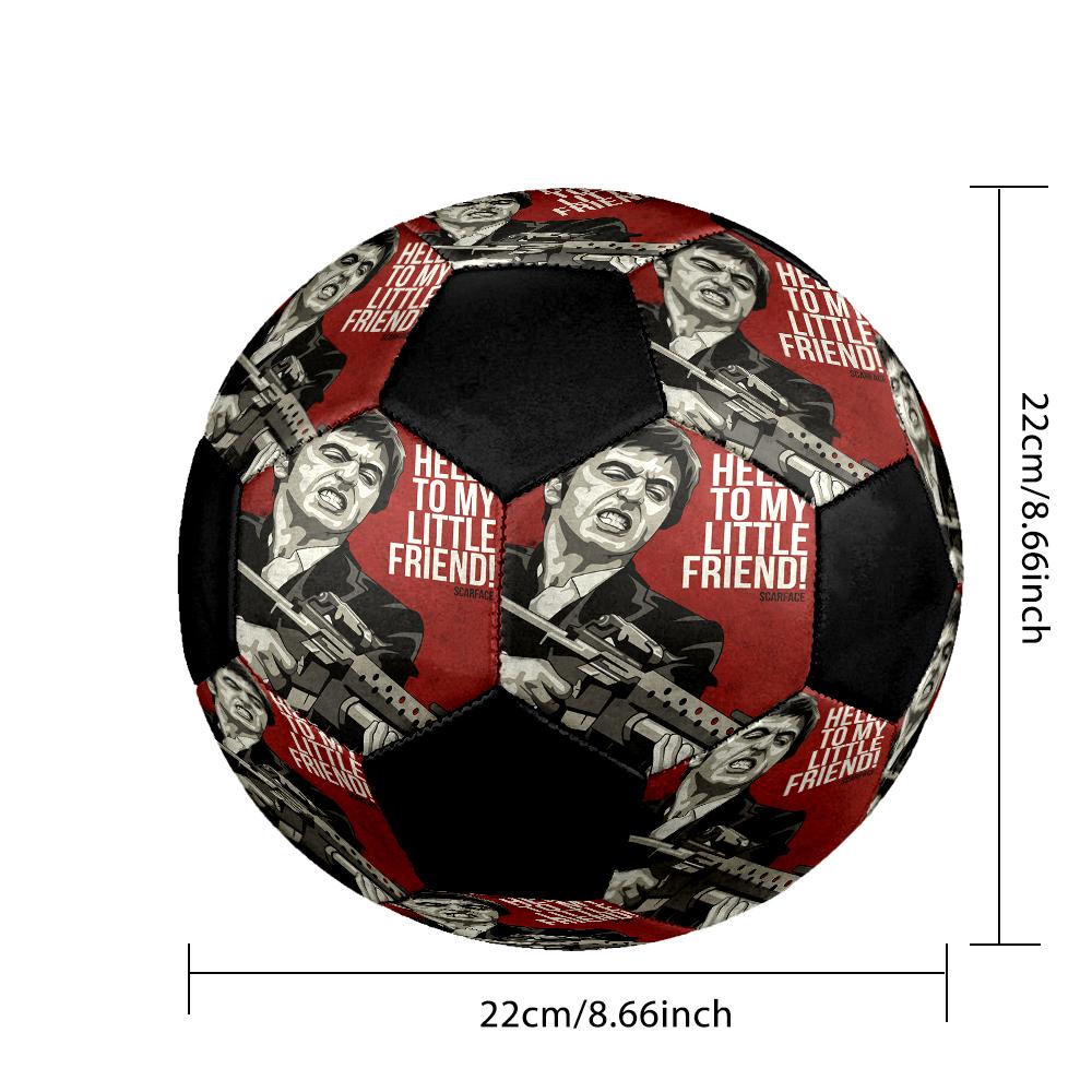 Scarface Indoor Soccer Ball Colorful Machine Stitched PVC Size 5 Team Training Competition Ready Durable High-Bounce Cool Sports Gift