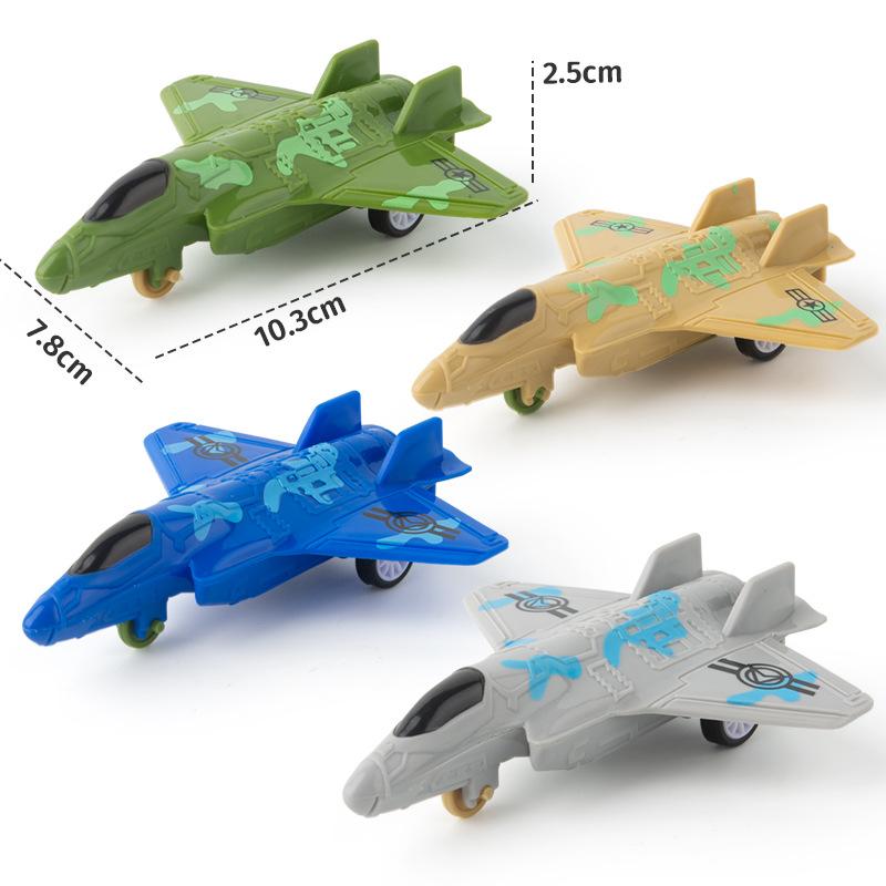 Pull Back Inertia Plane Children's Plastic Toy Fighter Model Creative Giveaway Airliner Set