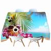 Pineapple Orange Juice Pattern Resort Beach Tablecloth Thicken Cotton Rectangular Round Table Cloth For Wedding Picnic Party